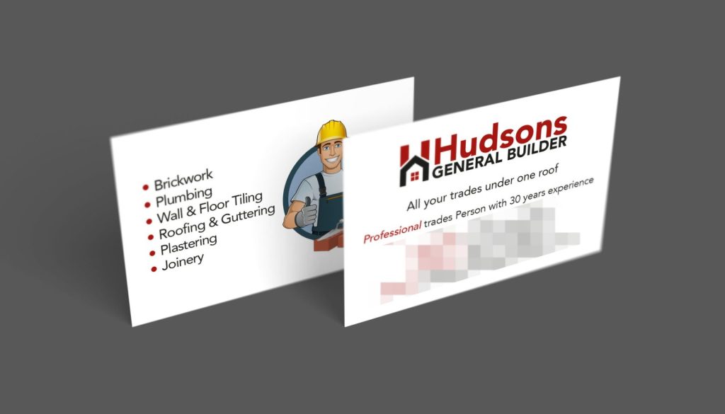 Hudsons General Builder business card design