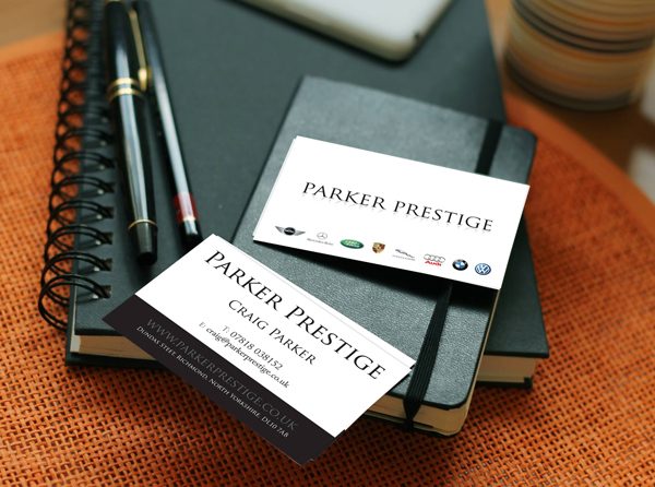 Parker Prestige business card design